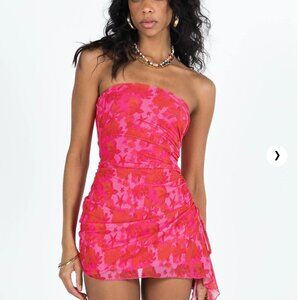 NWT Princess Polly Donelli Mini Dress Pink Floral, size 2